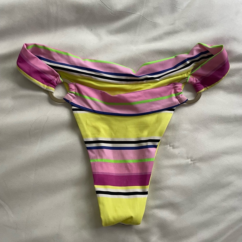 Frankie’s Bikinis stripped bottoms- S